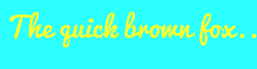 Image with Font Color F3FF33 and Background Color 2BFFFF